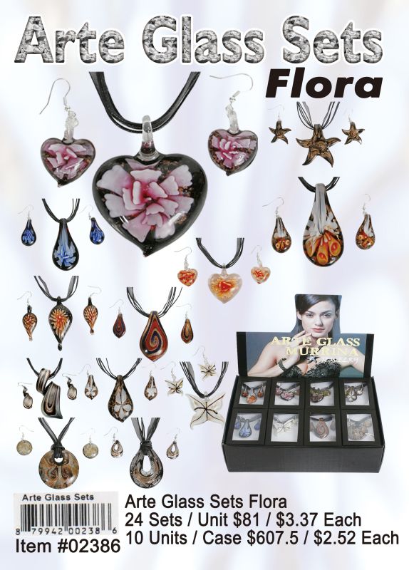 Art Glass Sets Flora - 24 Pieces Unit