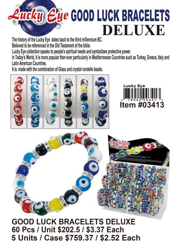 Good Luck Bracelets Deluxe - 60 Pieces Unit