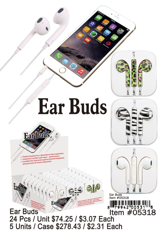 Ear Buds - 24 Pieces Unit