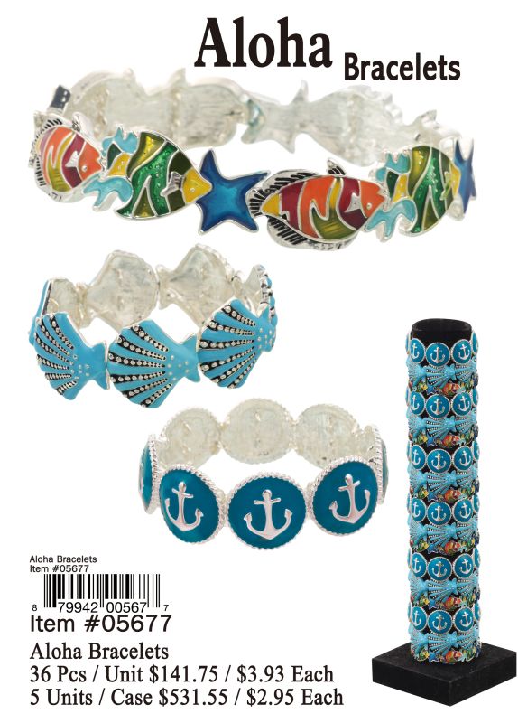 Aloha Bracelets - 36 Pieces Unit