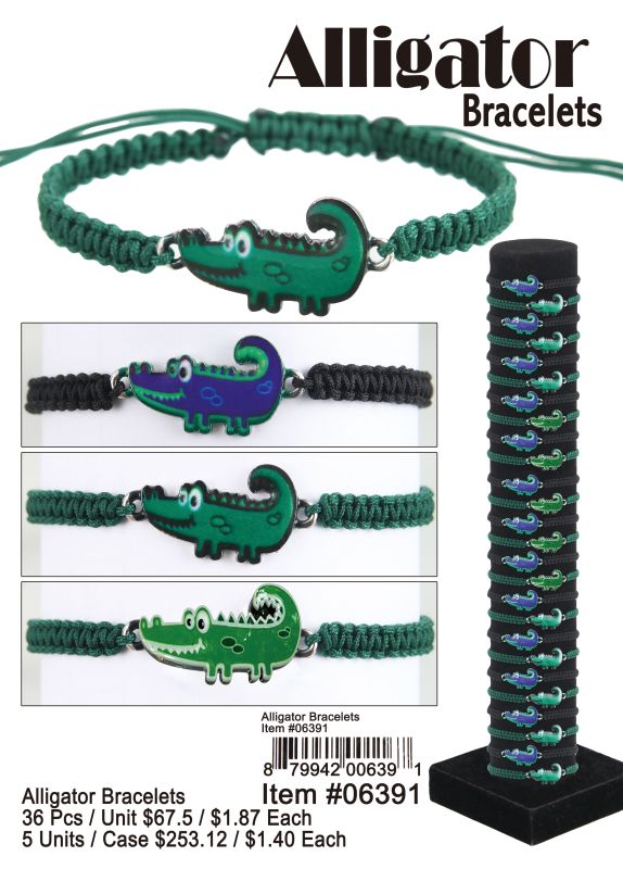 Alligator Bracelets - 36 Pieces Unit