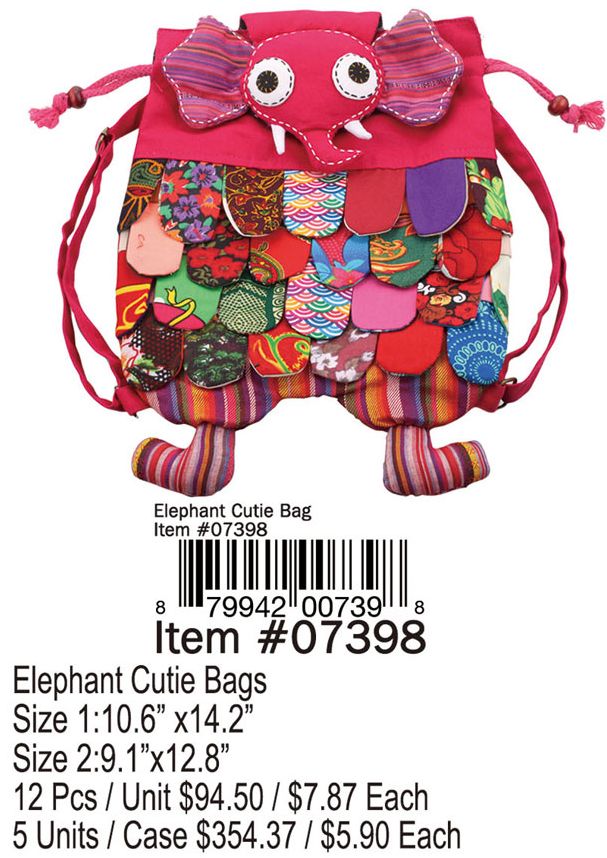 Elephant Cutie Bags - 12 Pieces Unit