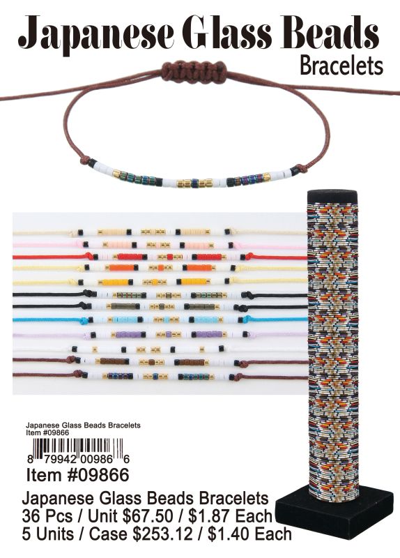 Japanese Glass Beads Bracelets - 36 Pieces Unit