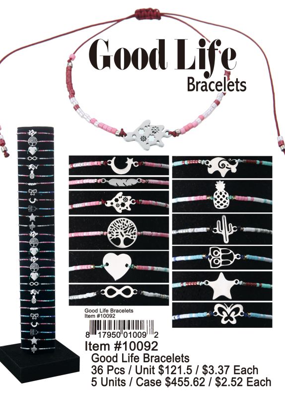 Good Life Bracelets - 36 Pieces Unit