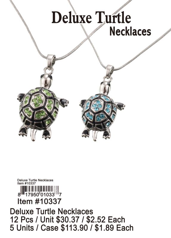 Deluxe Turtle Necklaces - 12 Pieces Unit
