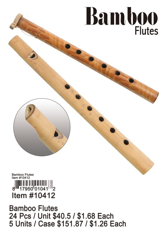 Bamboo Flutes - 24 Pieces Unit