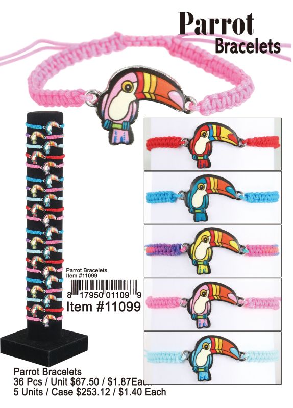 Parrot Bracelets - 36 Pieces Unit