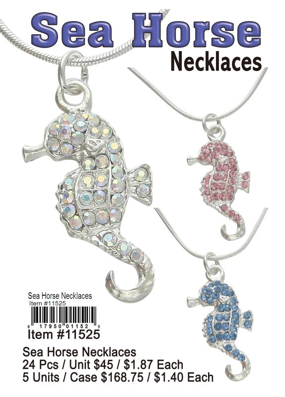 Sea Horse Necklaces - 24 Pieces Unit