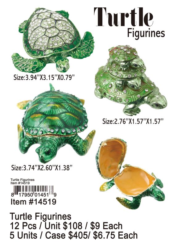 Turtle Figurines - 12 Pieces Unit