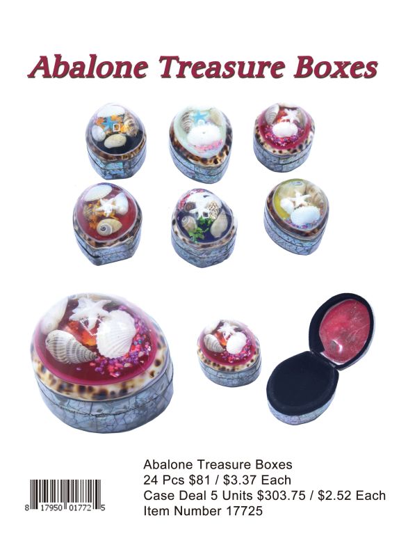 Abalone Treasure Boxes - 24 Pieces Unit