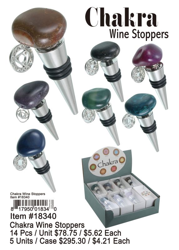 Chakra Wine Stoppers - 14 Pieces Unit