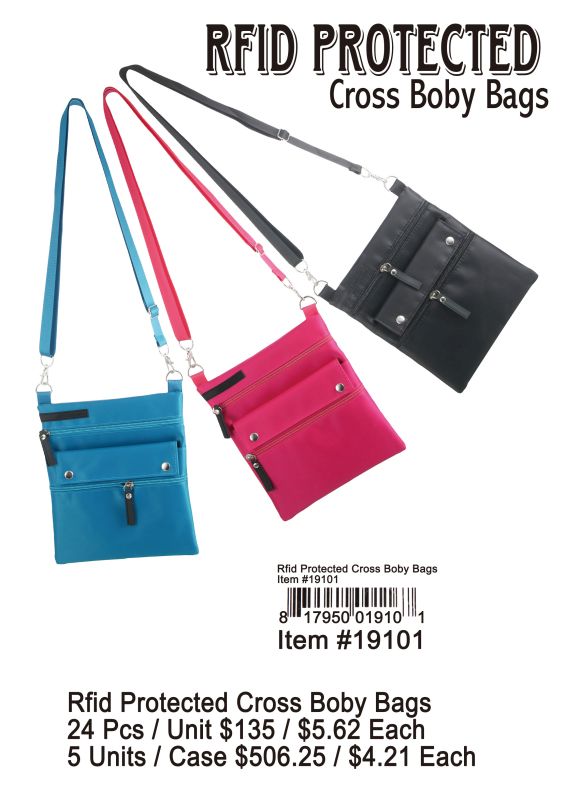 Frid Protected Cross Body Bags - 24 Pieces Unit