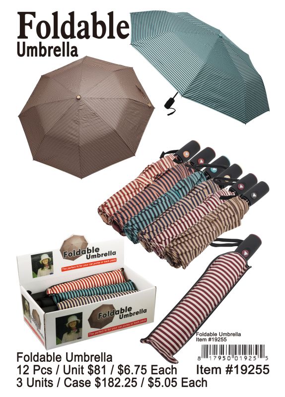 Foldable Umbrella - 12 Pieces Unit