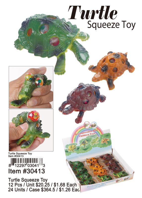 Turtle Squeeze Toy - 12 Pieces Unit