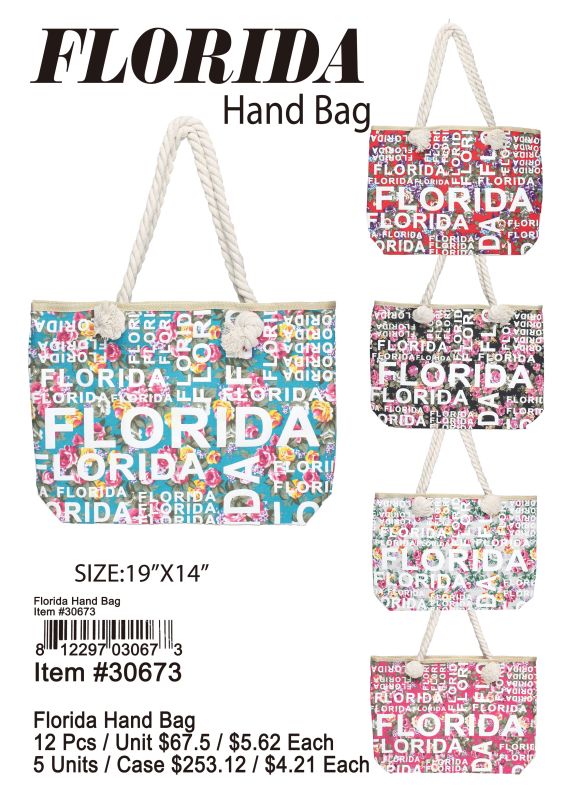 Florida Hand Bag - 12 Pieces Unit