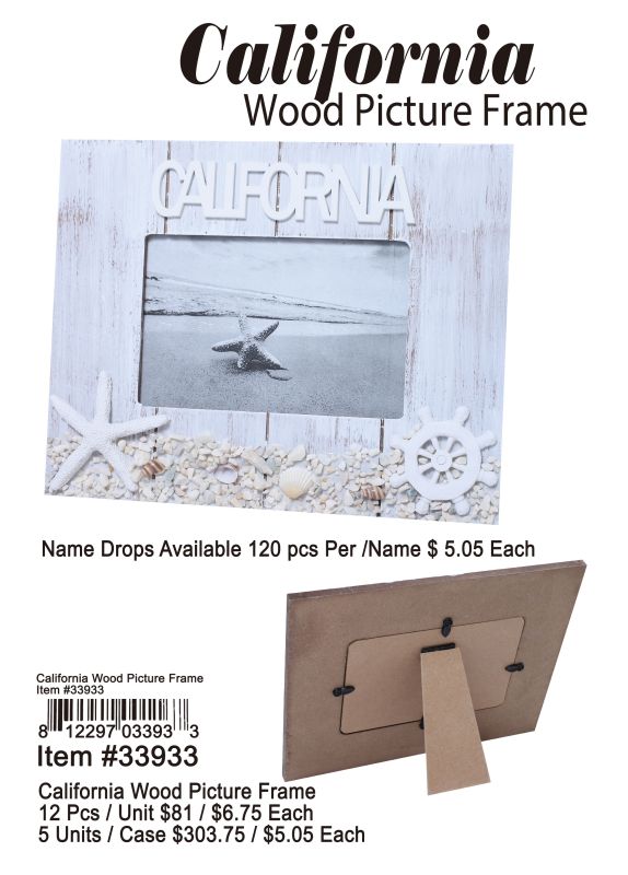 California Wood Picture Frame - 12 Pieces Unit
