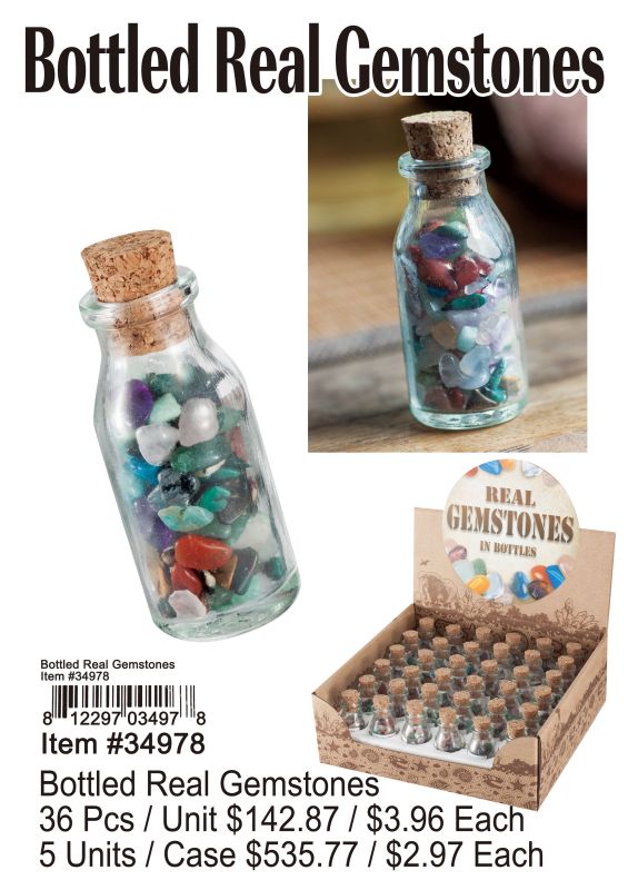 Bottled Real Gemstones - 36 Pieces Unit