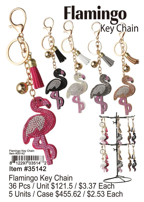 Flamingo Key Chain - 36 Pieces Unit