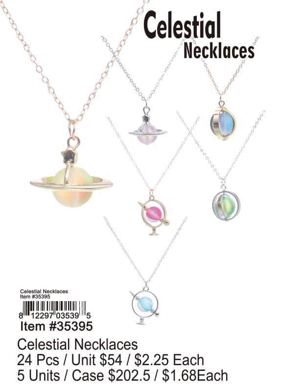 Celestial Necklaces - 24 Pieces Unit