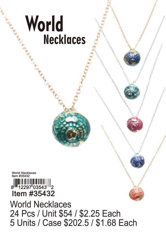 World Necklaces - 24 Pieces Unit