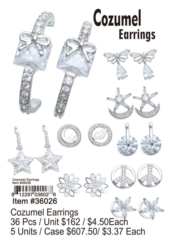 Cozumel Earrings - 36 Pieces Unit