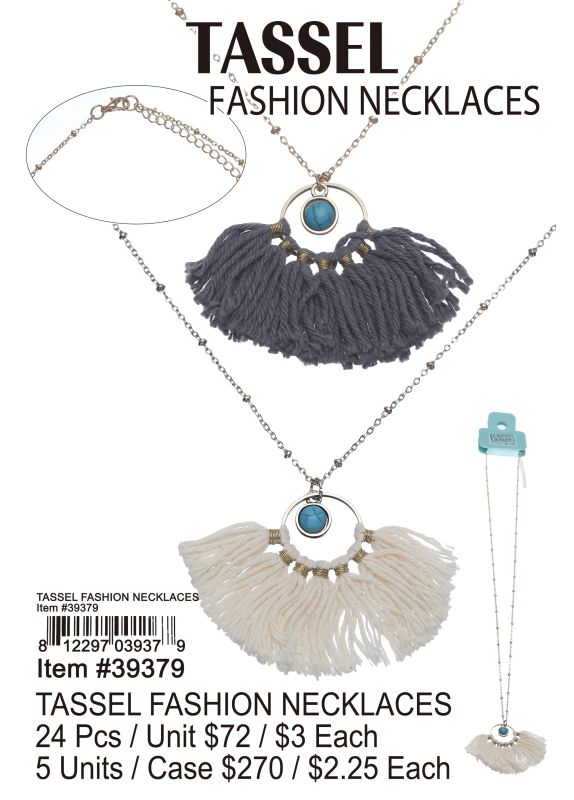 Tassel Fashion Necklaces - 24 Pieces Unit