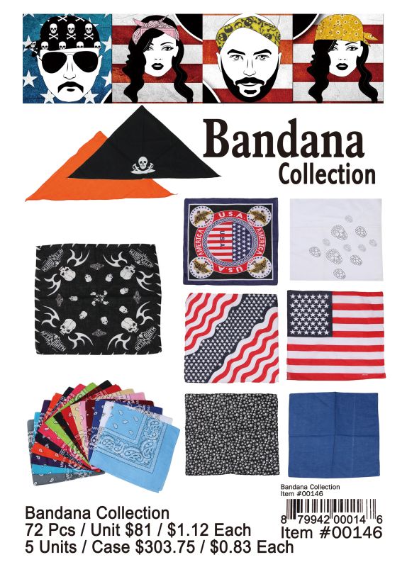 Bandana Collection - 72 Pieces Unit