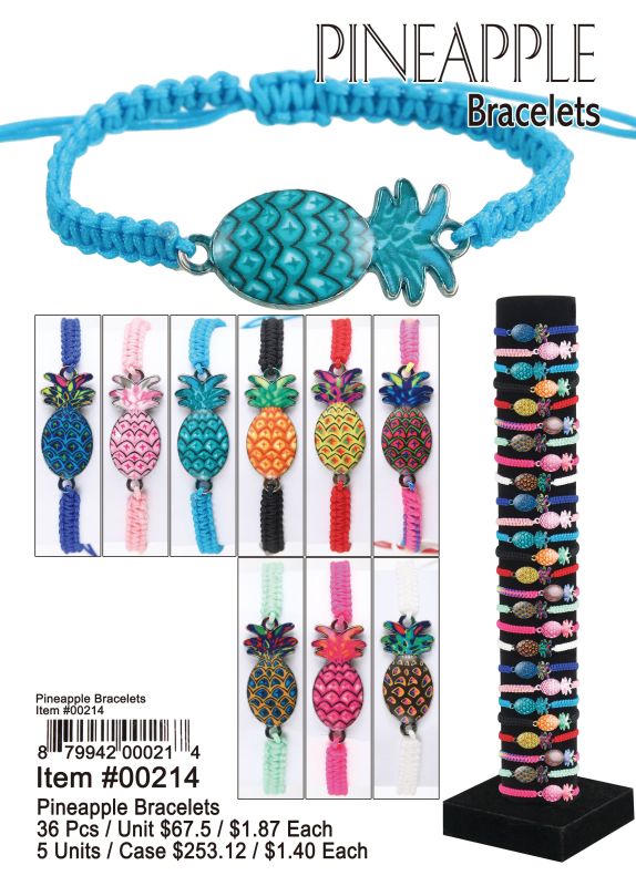 Pineapple Bracelets - 36 Pieces Unit - Click Image to Close
