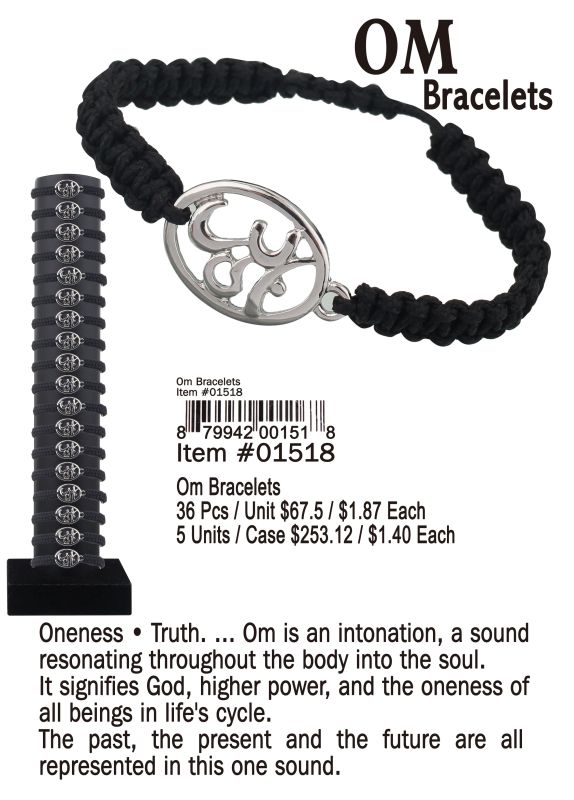 Om Bracelets - 36 Pieces Unit