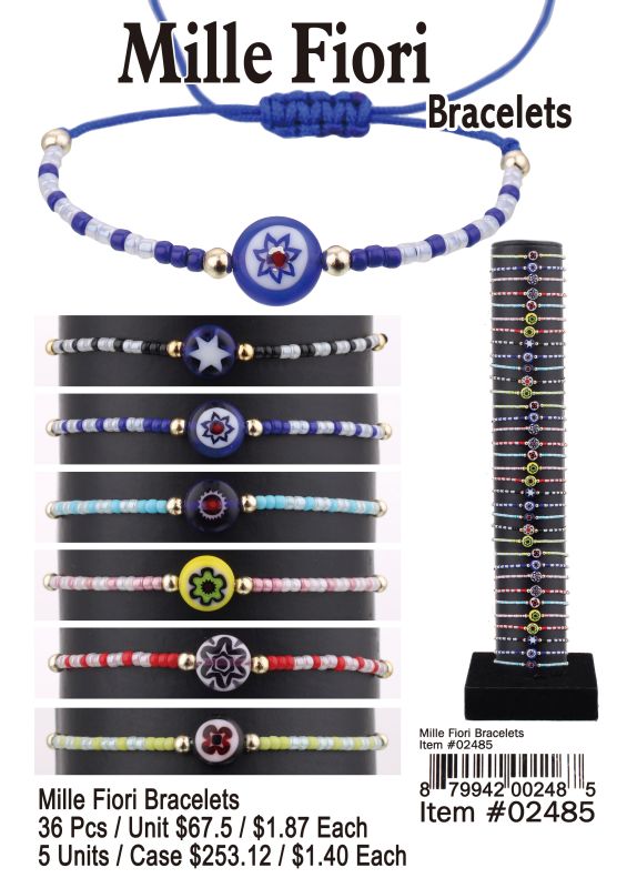 Mille Fiori Bracelets - 36 Pieces Unit - Click Image to Close