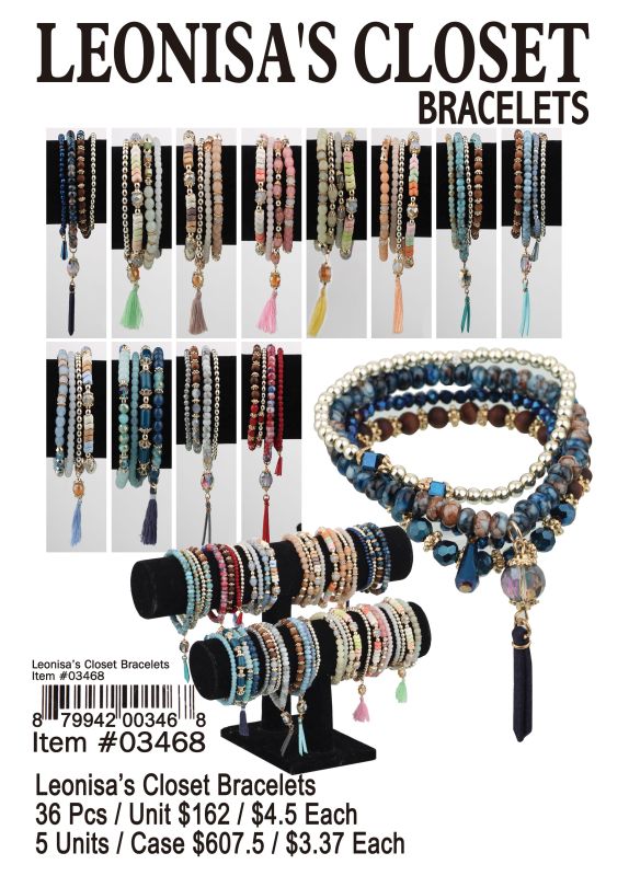 Leonisas Closet Bracelets - 36 Pieces Unit
