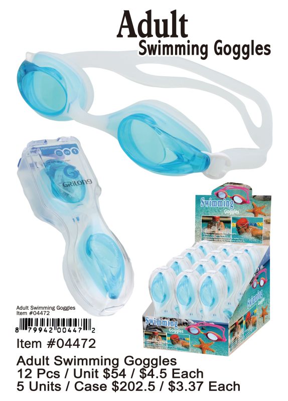 Adult Swimming Goggles - 12 Pieces Unit