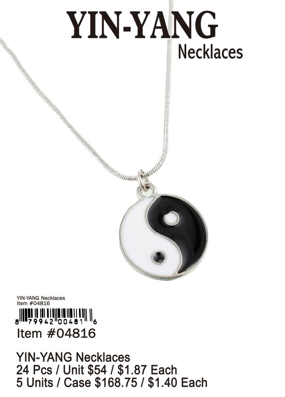 Yin-Yang Necklaces - 24 Pieces Unit