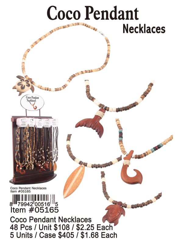 Coco Pendant Necklaces - 48 Pieces Unit