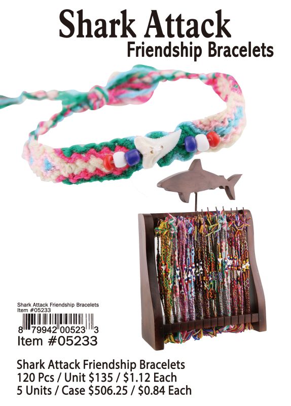 Shark Attack Friendship Bracelets - 120 Pieces Unit [5233] - $129.00