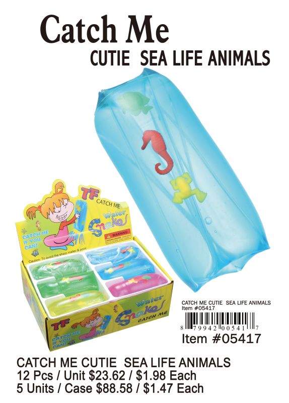 Catch Me Cutie Sea Life Animals - 12 Pieces Unit
