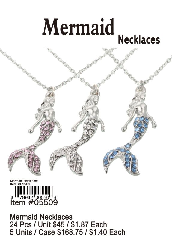Mermaid Necklaces - 24 Pieces Unit