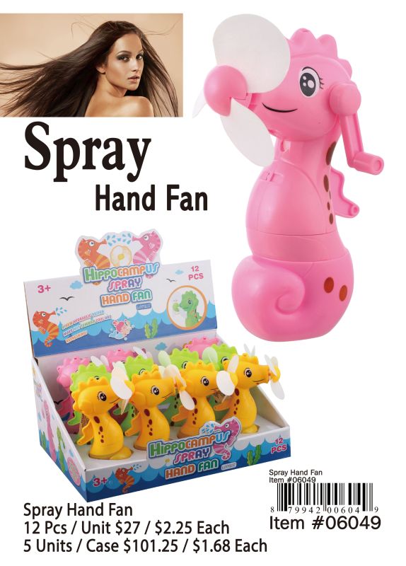 Spray Hand Fan - 12 Pieces Unit - Click Image to Close