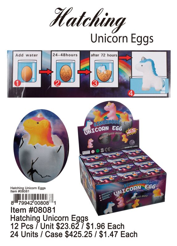 Hatching Unicorn Eggs - 12 Pieces Unit