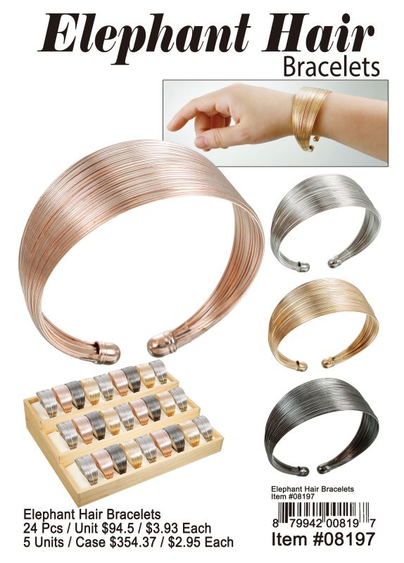 Elephant Hair Bracelets - 24 Pieces Unit