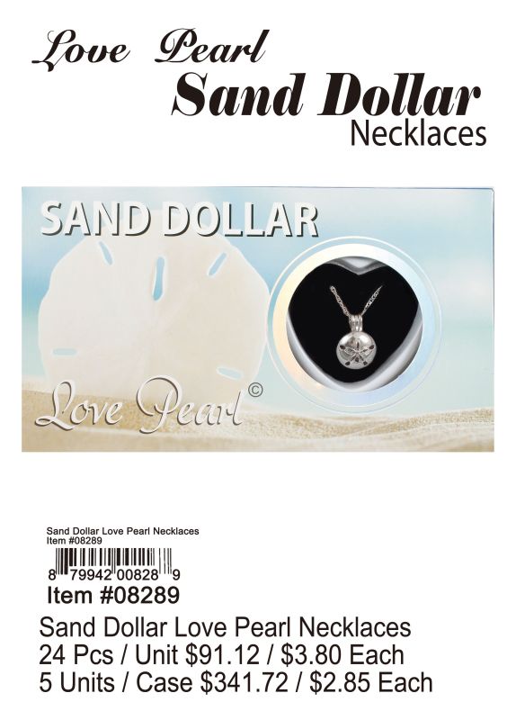 Sand Dollar Love Pearl Necklace - 24 Pieces Unit