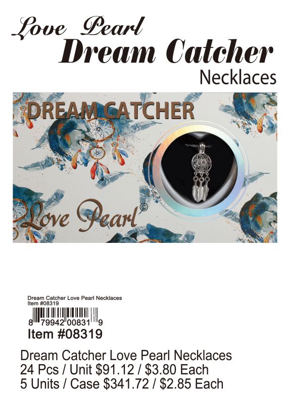 Dream Catcher Love Pearl Necklace - 24 Pieces Unit - Click Image to Close