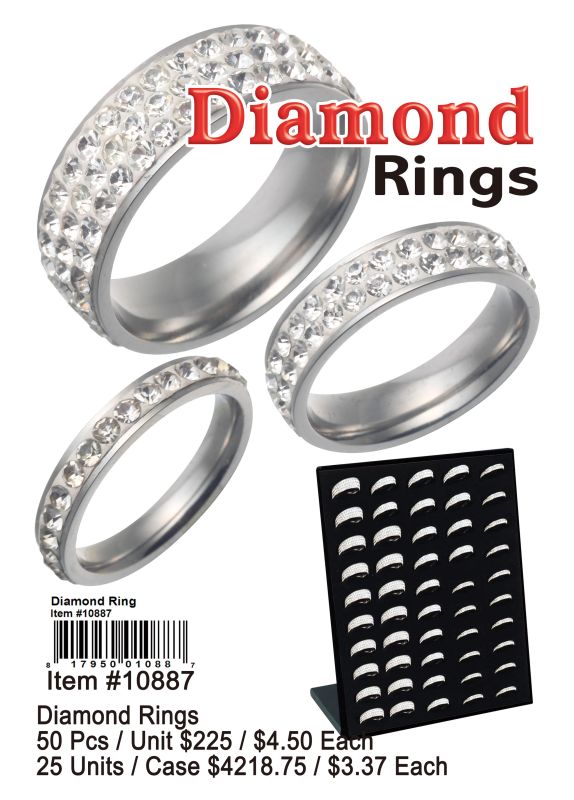 Diamond Rings - 50 Pieces Unit