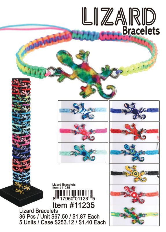 Lizard Bracelets - 36 Pieces Unit