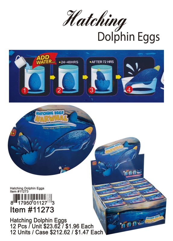Hatching Dolphin Eggs - 12 Pieces Unit - Click Image to Close