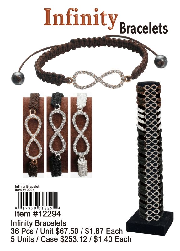 Infinity Bracelets - 36 Pieces Unit
