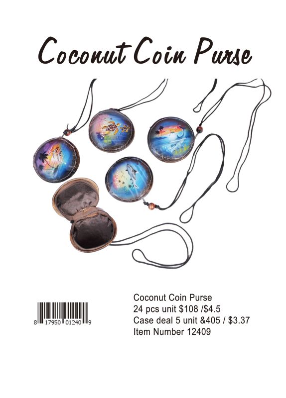 Coconut Coin Purse - 24 Pieces Unit