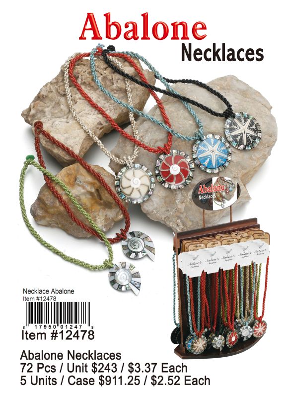 Abalone Necklaces - 72 Pieces Unit
