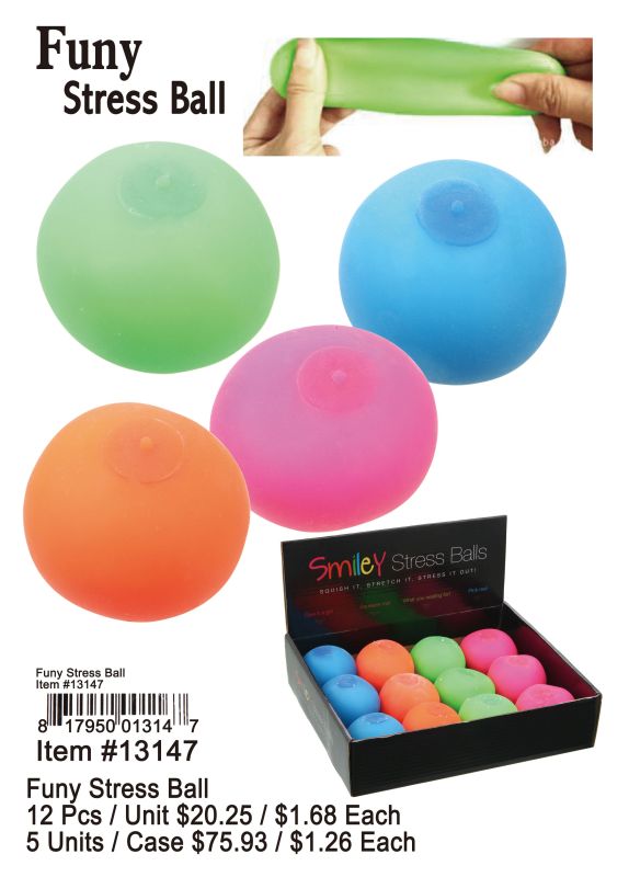 Funy Stress Ball - 12 Pieces Unit