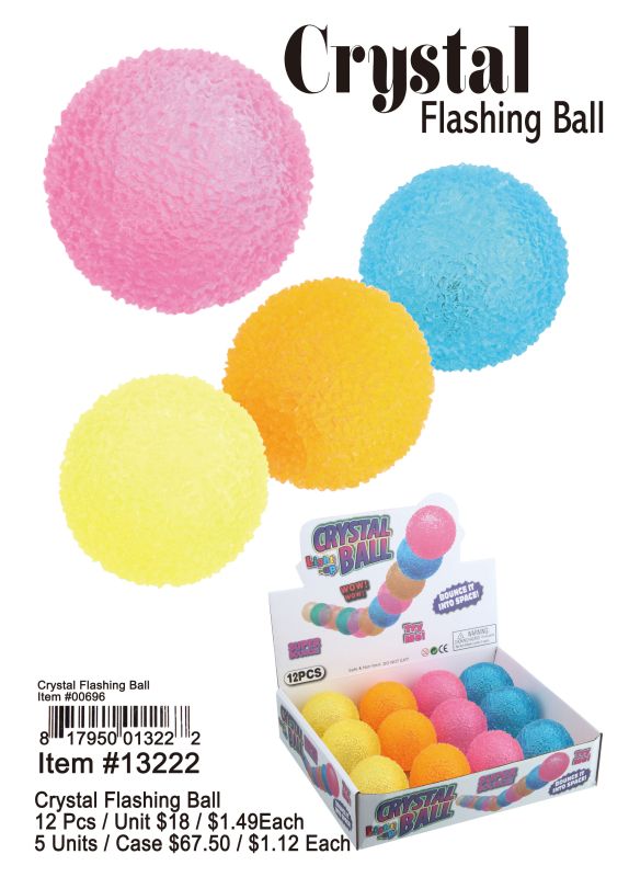 Crystal Flashing Ball - 12 Pieces Unit - Click Image to Close